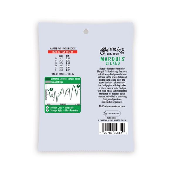 Authentic Acoustic Marquis® Silked Guitar Strings Phosphor Bronze image number 1